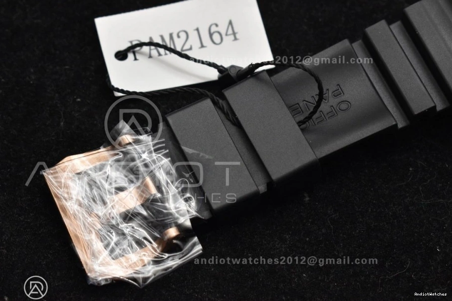 WrinkleFree 992 Best 42mm Dial P PAM2164 Rubber Black VSF Strap on Edition Submersible Black 0422